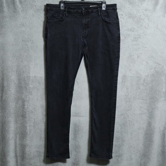 All Saints Other - AllSaints Jeans Mens 37x31 Black Cigarette Slim Fit Stretch Denim Pants Turkey